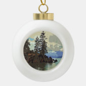 Ornament van het meer Tahoe Snowflake (Voorkant)