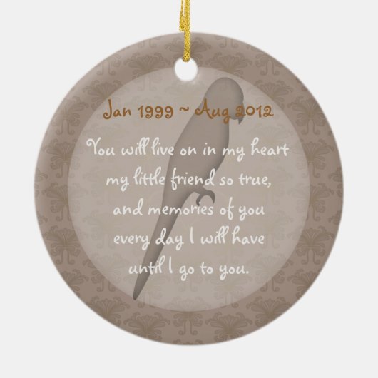  Ornament van het vogelherdenkingsprogramma Lace P (Achterkant)