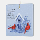 Ornament van kardinalen en sneeuwvlokken (Links)