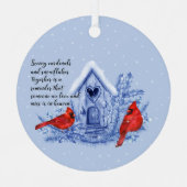 Ornament van kardinalen en sneeuwvlokken (Voorkant)