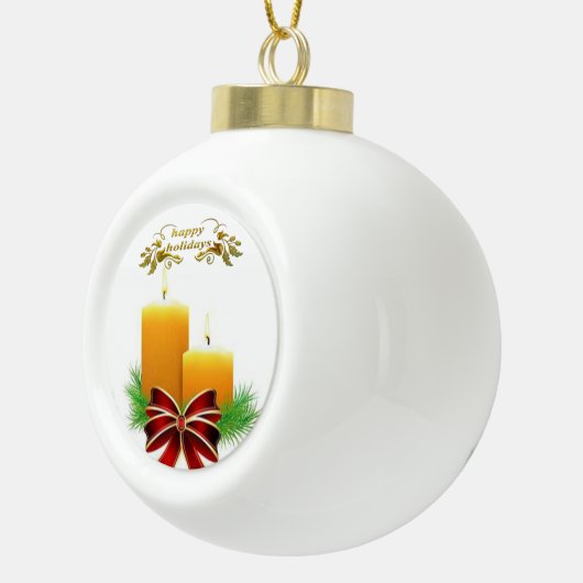 Ornament van keramische keramiek, Prettige feestda (Rechts)