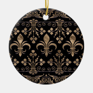 Ornament van koninklijk zwart en goud