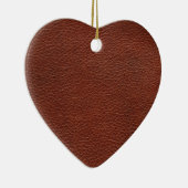 Ornament van leder en keramisch hart (Rechts)