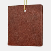 Ornament van leder, keramisch vierkant (Links)