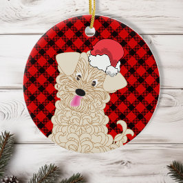 Ornament van Maltipoo met kerstpuppy Pet