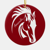 Ornament van mooie witte paarden (Voorkant)