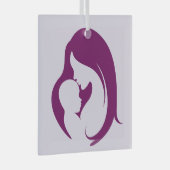 Ornament van paars van moeder en kind (Voorkant Rechts)