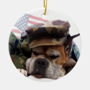 Ornament van patriottische boxer-honden