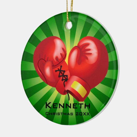 Ornament van rode boxing (Links)