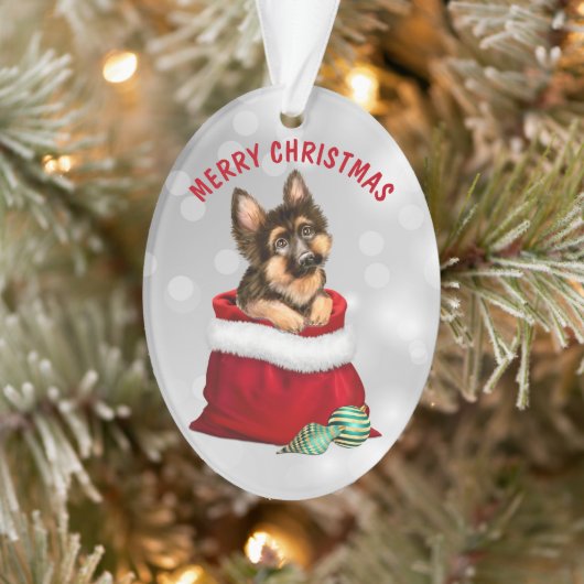 Ornament van Shepherd Puppy Dog Gift Surprise (Boom)