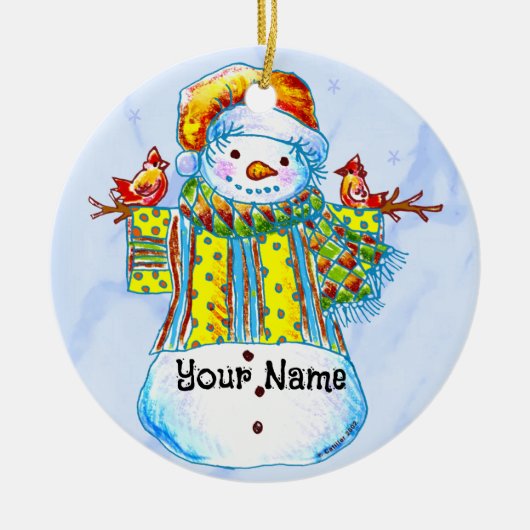 Ornament van Snowman Birdman (Voorkant)