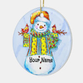 Ornament van Snowman Birdman (Links)