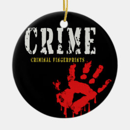 ornament van vingerafdrukken van misdadigers