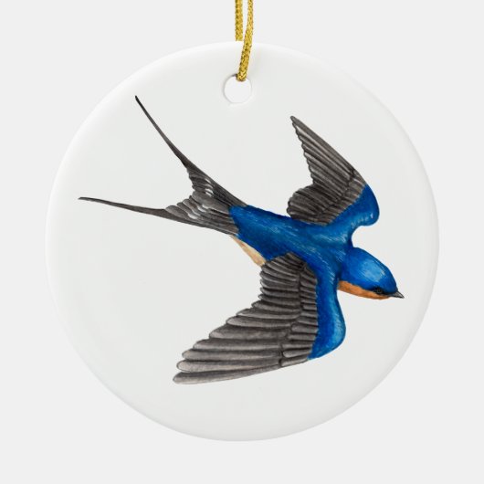 Ornament van Vliegende Barn Swallow (Voorkant)