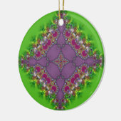 Ornament vers groen + roze gelaatsontwerp (Links)