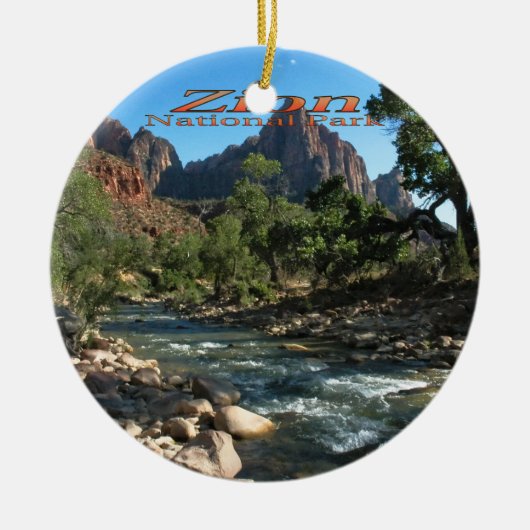 Ornament: Virgin River and Watchman (Ronde) Keramisch Ornament (Voorkant)