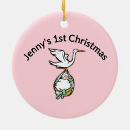 Ornament voor babymeisjes Eerste Kerstmis