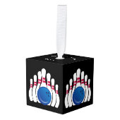 Ornament voor Bowling Design Cube (Voorkant hoekig)