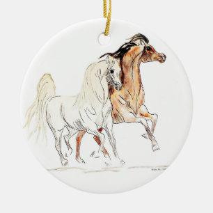 Ornament voor de Ronde van Arabische paarden