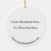 Ornament voor feestdagen met briefperthema Pilot (Achterkant)