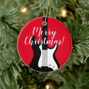 Ornament voor gitarist met rockgitaarkerstboom