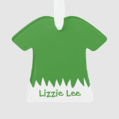 Ornament voor groene en witte kerstnaam (achterkant)