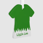 Ornament voor groene en witte kerstnaam (voorkant)