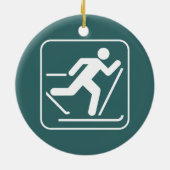 Ornament voor het teken Ski-symbool voor het hele  (Achterkant)