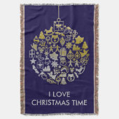 Ornament voor kerstbomen en uw ideeën deken (Voorkant Verticaal)