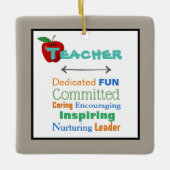 Ornament voor kerstbomen voor leraar inspireren (Voorkant)