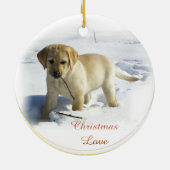Ornament voor kerstcadeautjes voor labrador Retrie (Achterkant)