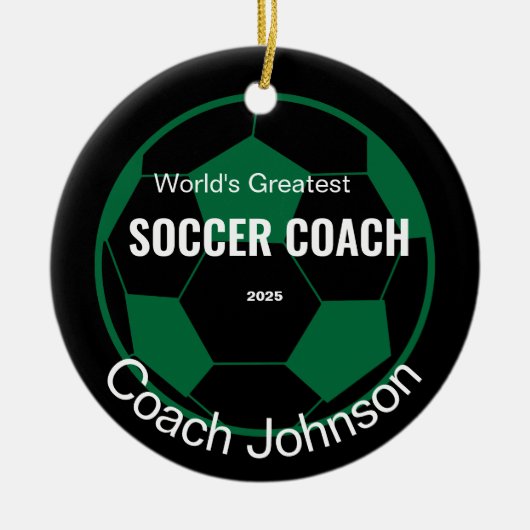 Ornament voor persoonlijke Voetbal coach (Voorkant)