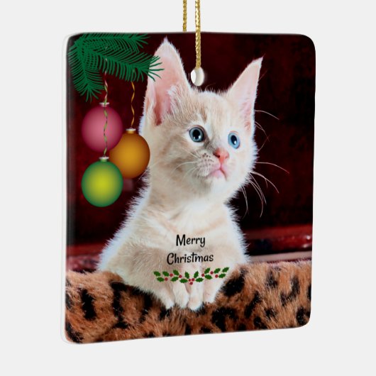 Ornament voor prettige kerstkat (Rechts)