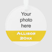 Ornament voor speciaal gepersonaliseerd goud en zw (achterkant)