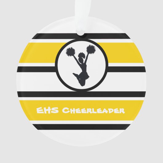 Ornament voor speciaal gepersonaliseerd goud en zw (voorkant)