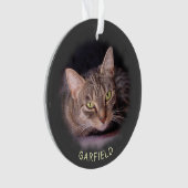 Ornament w. 2 van uw foto's en namen van Pet Acryl (voorkant)