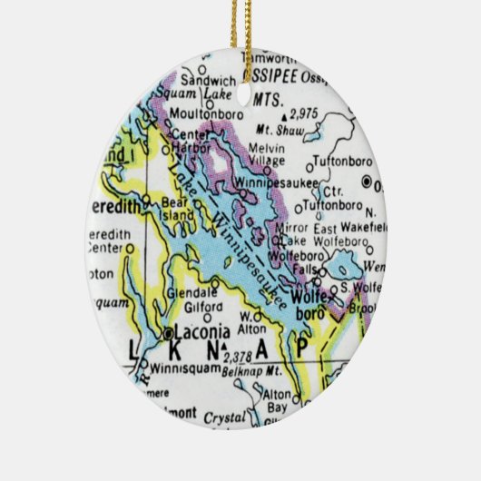 Ornament Winnipesaukee-kaart (Rechts)