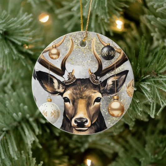 Ornament Winter Christmas Deer - (Boom)