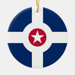 Ornament with flag of Indianapolis City, VS