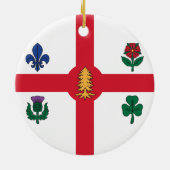 Ornament with flag of Montreal, Canada (Achterkant)