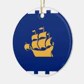 Ornament with flag of Quebec City, Canada (Links)