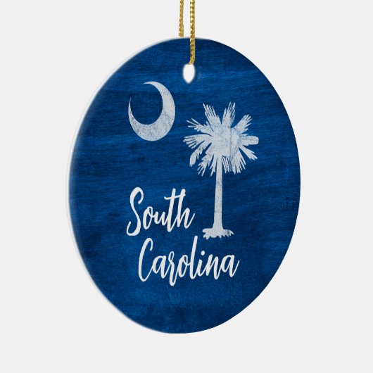 Ornament - Zuid-Carolina Vlag met Palmetto Tree (Rechts)