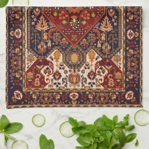 Ornamentaal Perzisch Mandala patroon Theedoek