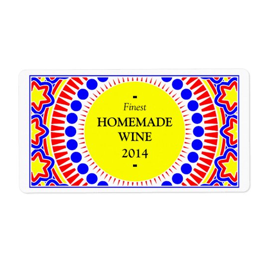 Ornamental 01 - kleurrijk etiket (Voorkant)