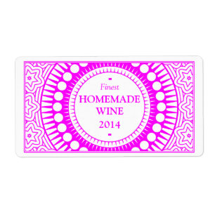 Ornamental 01 - Magenta op wit Etiket