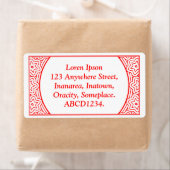 Ornamental 02 - Rood op wit Etiket (Insitu)