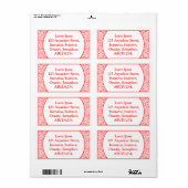 Ornamental 02 - Rood op wit Etiket (Full Sheet)