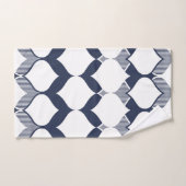 Ornamental, abstract, elegant patroon, blauw, wit bad handdoek (Handdoek)