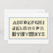  Ornamental Alphabet Briefkaart (Voorkant / Achterkant)