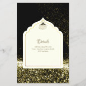Ornamental Bilingual WALIMA Nikah Muslim Wedding Flyer (Achterkant)